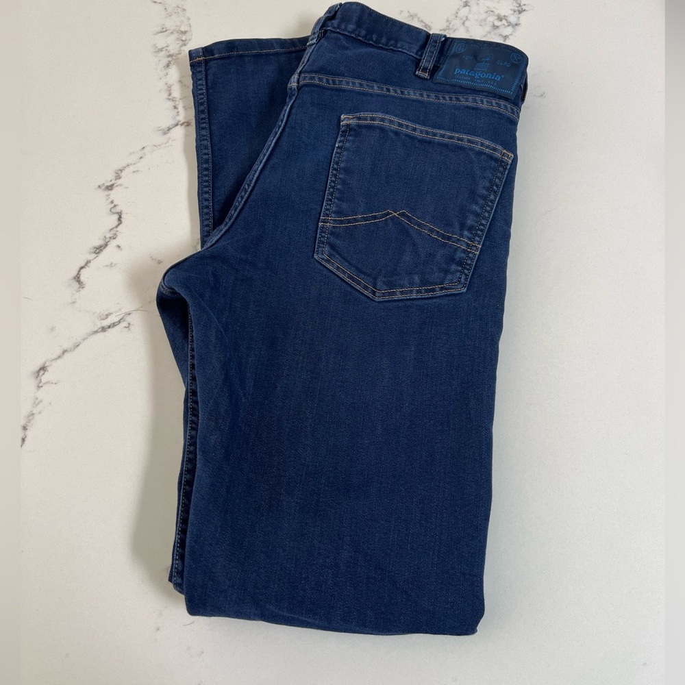 Patagonia Men Iron Clad Straight Denim Jeans, Blue 31x32